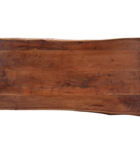 Couchtisch mit lebenden Kanten 115x60x40 cm Massivholz Akazie