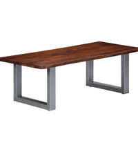 Couchtisch mit lebenden Kanten 115x60x40 cm Massivholz Akazie