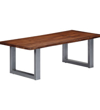 Couchtisch mit lebenden Kanten 115x60x40 cm Massivholz Akazie