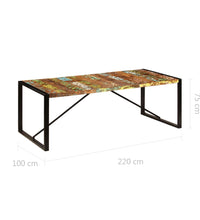 Esstisch 220x100x75 cm Altholz Massiv