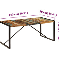 Esstisch 180x90x75 cm Altholz Massiv