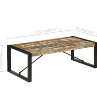 Couchtisch 120x60x40 cm Altholz Massiv