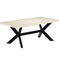 Esstisch Weiß 200×100×75 cm Massivholz Mango