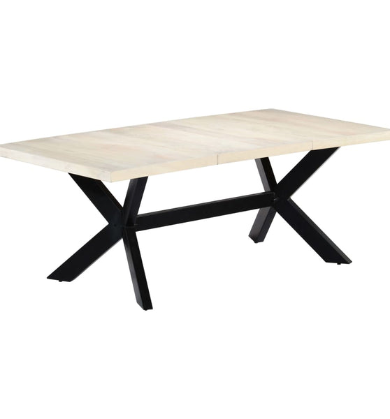 Esstisch Weiß 200×100×75 cm Massivholz Mango