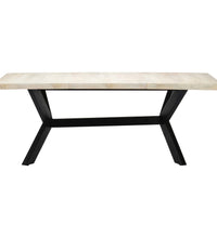 Esstisch Weiß 200×100×75 cm Massivholz Mango