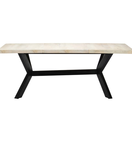 Esstisch Weiß 200×100×75 cm Massivholz Mango