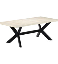 Esstisch Weiß 200×100×75 cm Massivholz Mango