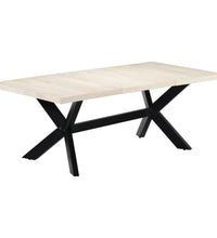 Esstisch Weiß 200×100×75 cm Massivholz Mango