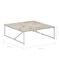Couchtisch 110x110x36 cm Massivholz Mango