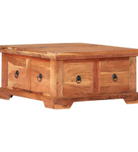 Couchtisch 66x70x35 cm Massivholz Akazie