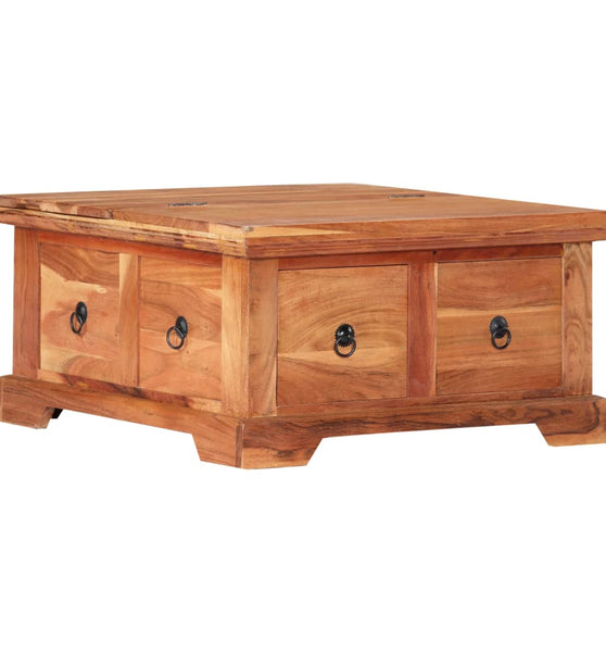 Couchtisch 66x70x35 cm Massivholz Akazie