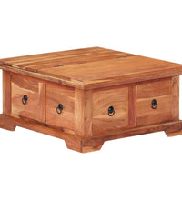 Couchtisch 66x70x35 cm Massivholz Akazie