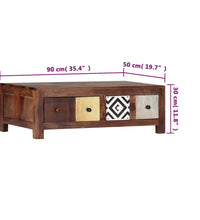 Couchtisch 90x50x30 cm Massivholz Palisander