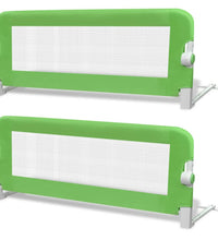 Kleinkind-Bettschutzgitter 2 Stk. Grün 102x42 cm