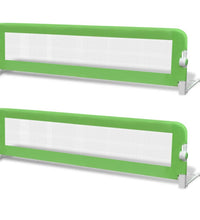 Kleinkind-Bettschutzgitter 2 Stk. Grün 150x42 cm