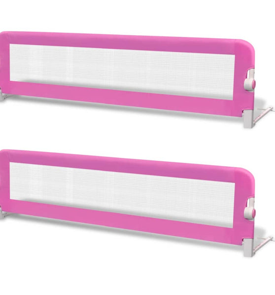 Kleinkind Bettschutzgitter 2 Stück Rosa 150 x 42 cm