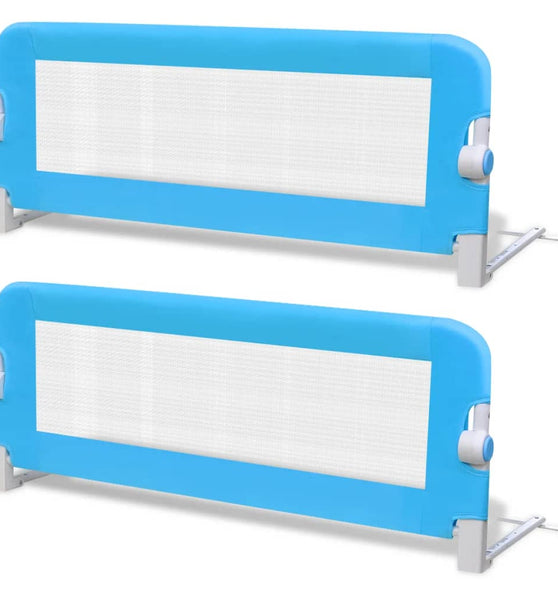 Kleinkind Bettschutzgitter 2 Stk. Blau 102x42 cm