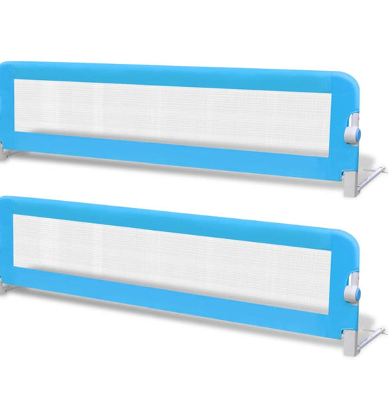 Kleinkind Bettschutzgitter 2 Stück Blau 150 x 42 cm