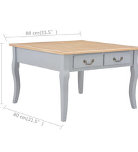 Couchtisch Grau 80 x 80 x 50 cm Holz