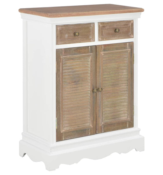 Sideboard Weiß 60x30x80 cm Massivholz