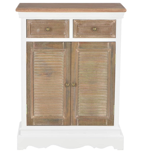 Sideboard Weiß 60x30x80 cm Massivholz