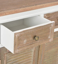 Sideboard Weiß 60x30x80 cm Massivholz
