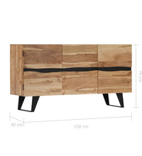 Sideboard 150 x 40 x 79 cm Akazie Massivholz