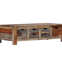 Couchtisch Grau 100x50x30 cm Massivholz