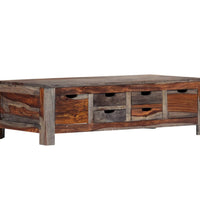 Couchtisch Grau 100x50x30 cm Massivholz