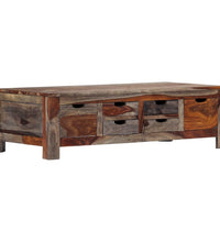 Couchtisch Grau 100x50x30 cm Massivholz