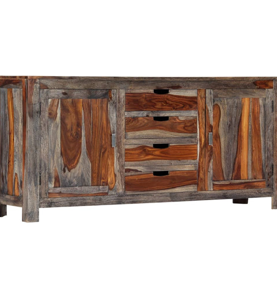 Sideboard Grau 160 x 40 x 75 cm Massivholz