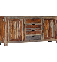 Sideboard Grau 160 x 40 x 75 cm Massivholz