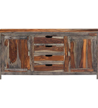 Sideboard Grau 160 x 40 x 75 cm Massivholz