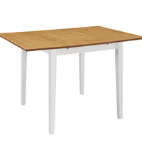 Esstisch Ausziehbar Weiß (80-120)x80x74 cm MDF