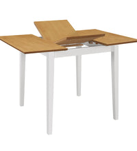 Esstisch Ausziehbar Weiß (80-120)x80x74 cm MDF