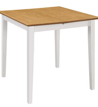 Esstisch Ausziehbar Weiß (80-120)x80x74 cm MDF