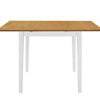 Esstisch Ausziehbar Weiß (80-120)x80x74 cm MDF