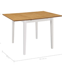 Esstisch Ausziehbar Weiß (80-120)x80x74 cm MDF