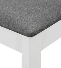 Esszimmerstühle mit Polstern 2 Stk. Weiß Massivholz