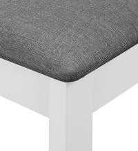Esszimmerstühle mit Polstern 4 Stk. Weiß Massivholz