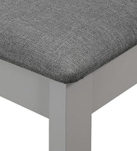 Esszimmerstühle mit Polstern 4 Stk. Grau Massivholz