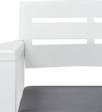 4-teiliges Gartenmöbel Set Weiß Kunststoff