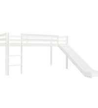 Kinderhochbett-Rahmen mit Rutsche & Leiter Kiefernholz 97x208cm