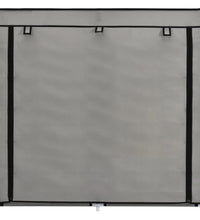 Schuhschrank mit Abdeckung Grau 115 x 28 x 110 cm Stoff