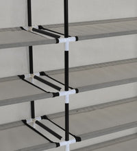 Schuhschrank mit Abdeckung Grau 115 x 28 x 110 cm Stoff