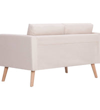 2-Sitzer-Sofa Stoff Cremeweiß