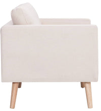 2-Sitzer-Sofa Stoff Cremeweiß