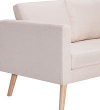 2-Sitzer-Sofa Stoff Cremeweiß