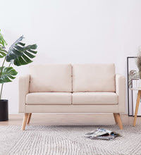 2-Sitzer-Sofa Stoff Cremeweiß