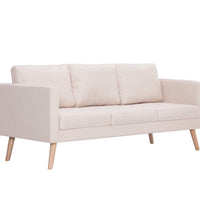 3-Sitzer-Sofa Stoff Cremeweiß